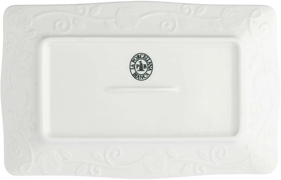 LA PORCELLANA BIANCA FLORENTINA Serviravimo padėklas 20 x 12 cm