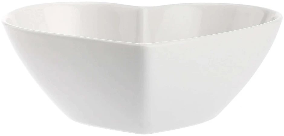 LA PORCELLANA BIANCA GLI ONESTI 2 širdies formos dubenėlių rinkinys - 16 cm