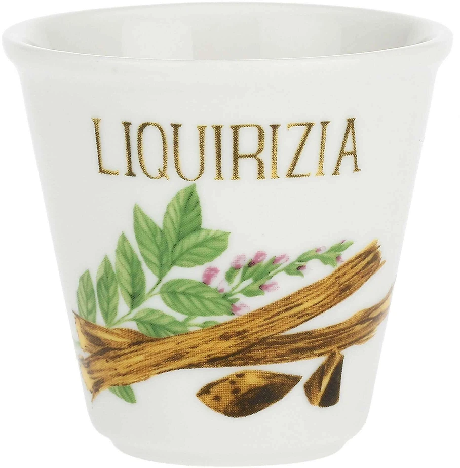 LA PORCELLANA BIANCA LIQUORELLI 6 stiklinių rinkinys likeriui liquirizia 75 ml