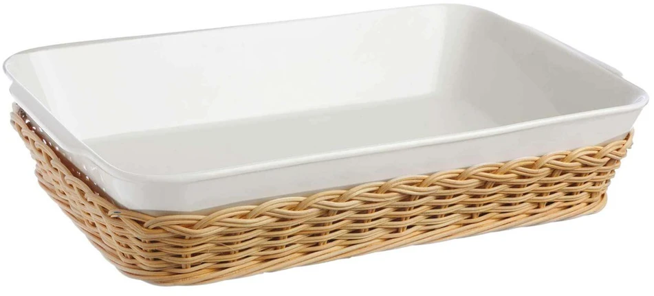 La Porcellana Bianca Pintas krepšelis midollino lazanijai - rudas, 30 cm