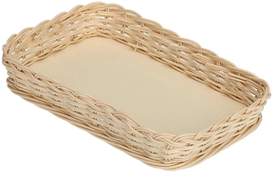 La Porcellana Bianca Pintas krepšelis midollino kepimo indui - rudas, 31 cm
