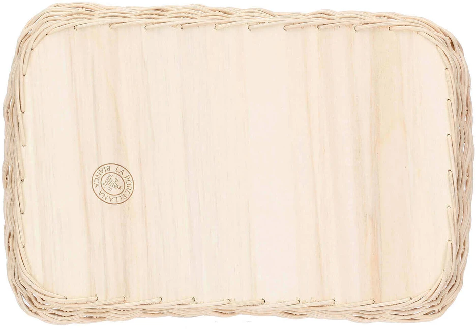 La Porcellana Bianca Pintas krepšelis midollino kepimo indui - rudas, 39 cm