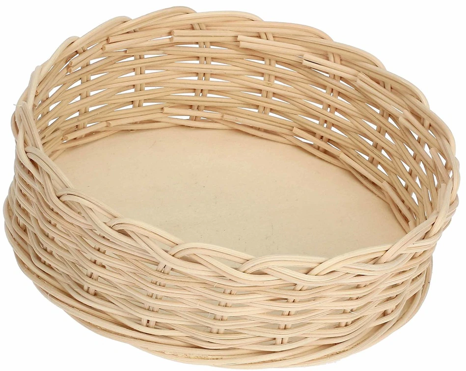 La Porcellana Bianca Pintas krepšelis midollino vazai - rudas, 23 cm