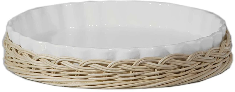 LA PORCELLANA BIANCA MIDOLLINO Pintas krepšelis pyrago patiekalui 25 cm