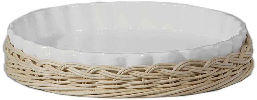 La Porcellana Bianca Pintas krepšelis midollino torto patiekalui - rudas, 32 cm