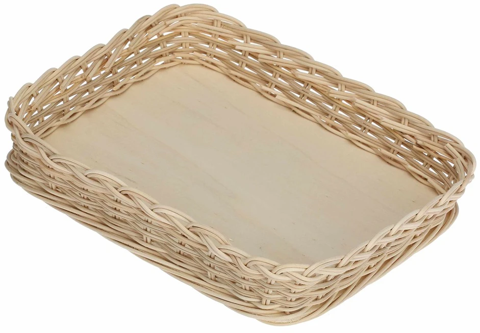 La Porcellana Bianca Pintas krepšelis midollino kepimo indui - rudas, 30 cm