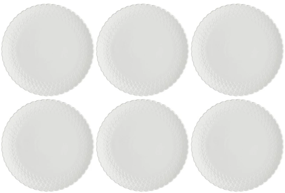 LA PORCELLANA BIANCA MOMENTI 6 salotų lėkščių rinkinys, 22 cm