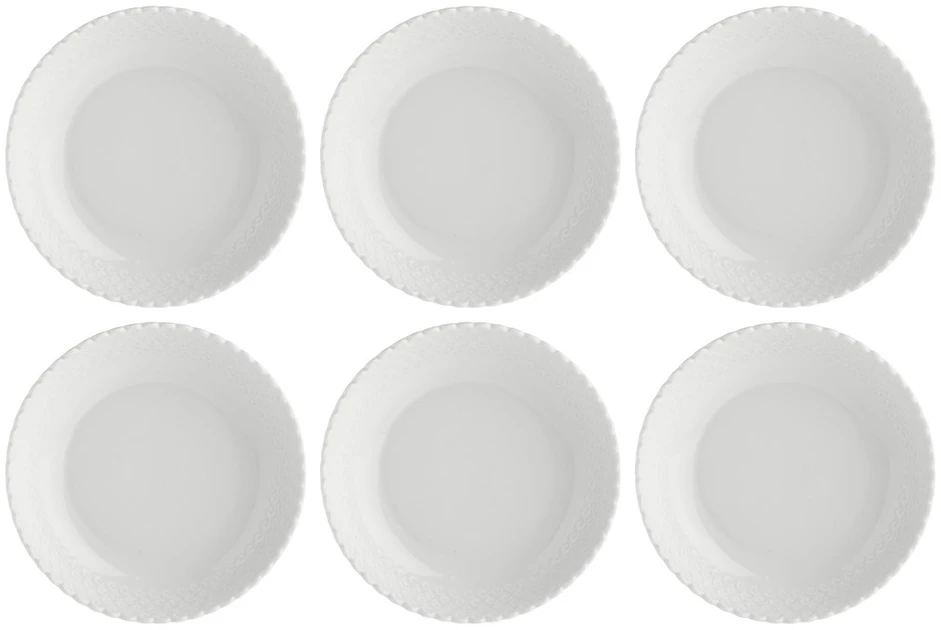 LA PORCELLANA BIANCA MOMENTI Rinkinys 6 sriubos lėkštės 24 cm