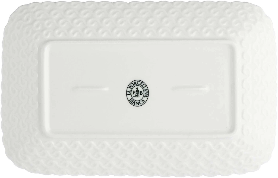 LA PORCELLANA BIANCA MOMENTI Serviravimo padėklas 20 x 13 cm