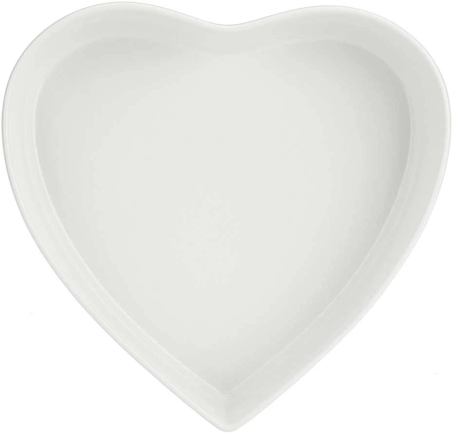 La Porcellana Bianca Cupido širdies kepimo indas - baltas, 25 cm