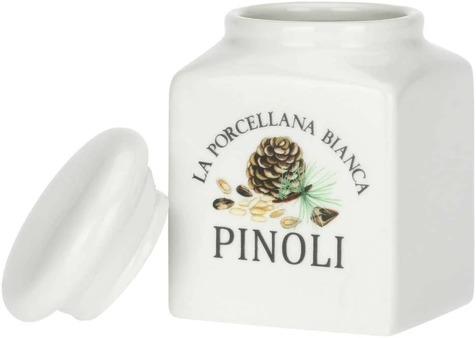 LA PORCELLANA BIANCA CONSERVA Pušies riešutų talpyklė 175 ml