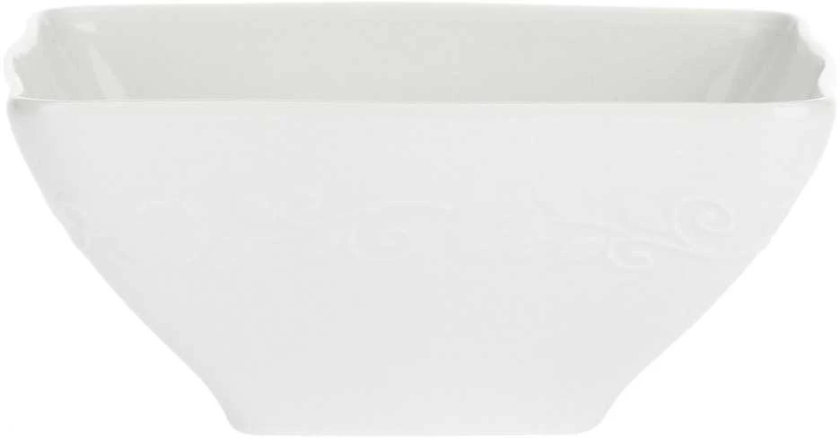 La Porcellana Bianca 2 gilių kvadratinių florentina dubenėlių rinkinys - balti, 22 cm