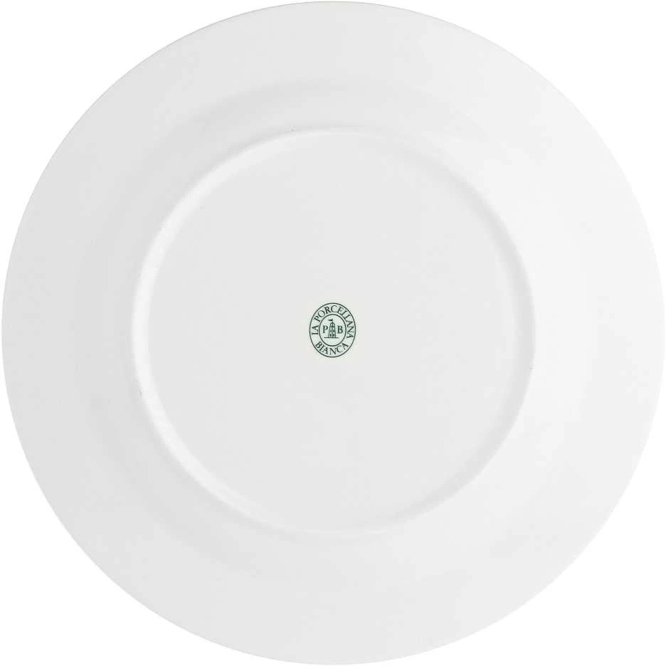 La Porcellana Bianca Rinkinys iš 2 apvalių lėkščių su essenziale briauna - balta, 30 cm