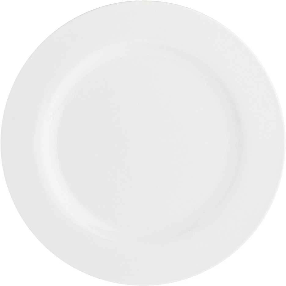 La Porcellana Bianca Rinkinys iš 2 apvalių lėkščių su essenziale briauna - balta, 30 cm