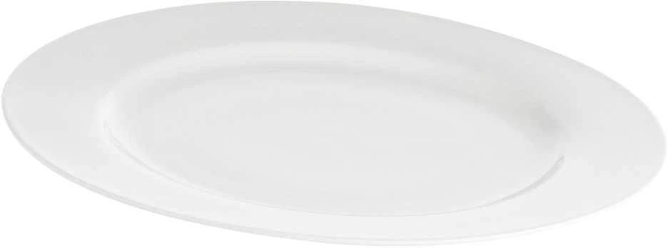 La Porcellana Bianca Rinkinys iš 2 apvalių lėkščių su essenziale briauna - balta, 30 cm