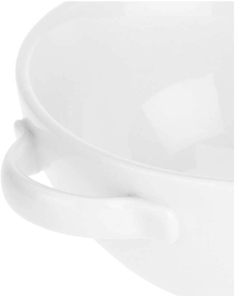 La Porcellana Bianca 4 apvalių terrine kepimo indų rinkinys - baltas, 650 ml