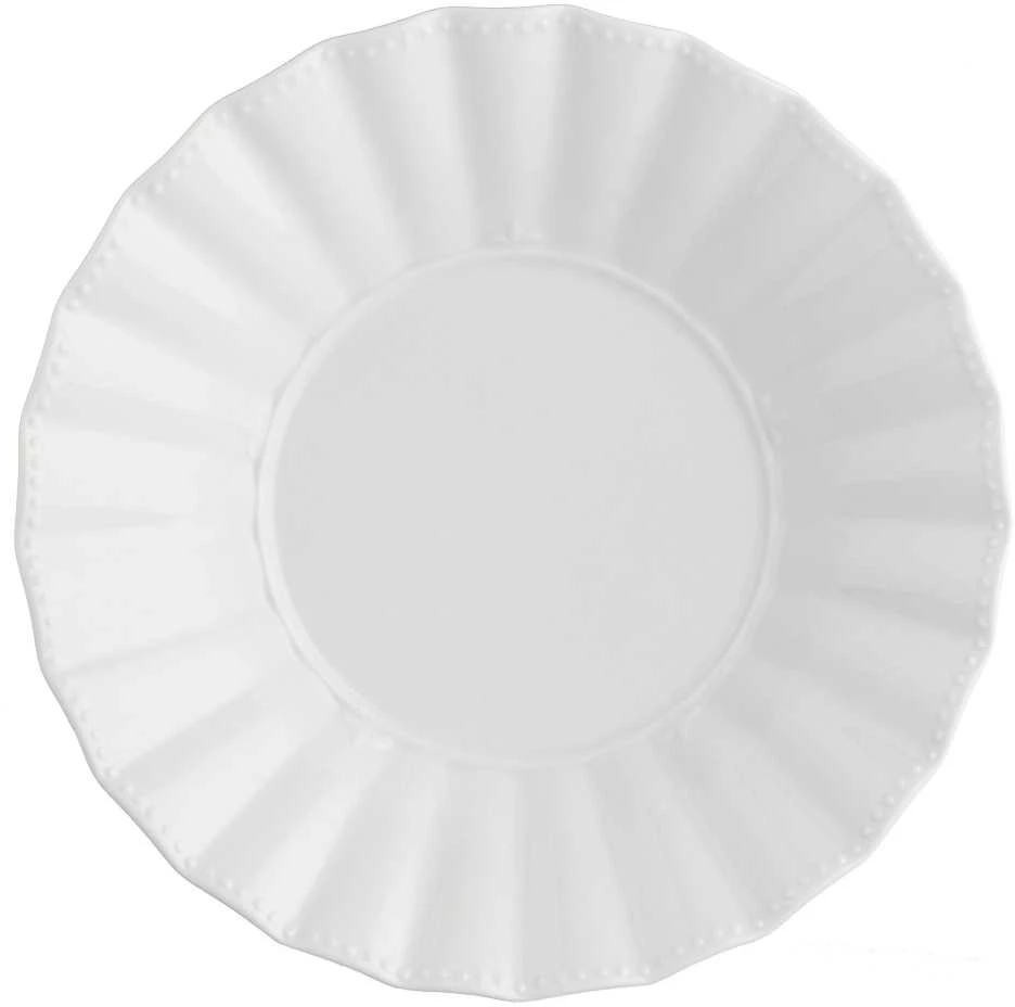 La Porcellana Bianca 6 vnt. gilių lėkščių rinkinys „Ducale“ – baltos, 22 cm