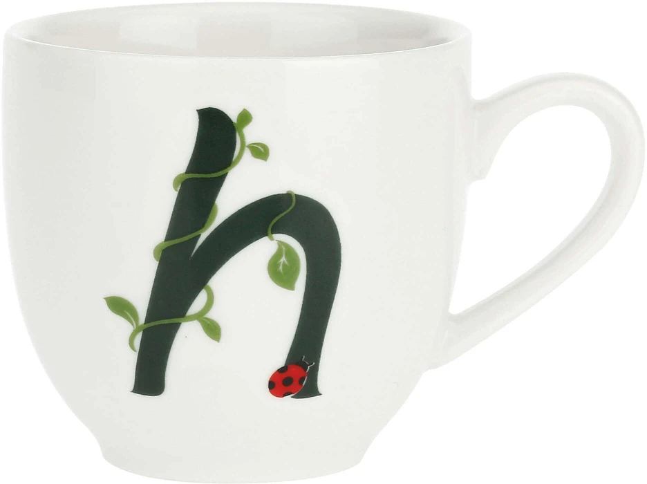 LA PORCELLANA BIANCA SOLOTUA Puodelis ir lėkštė 90 ml, Design H