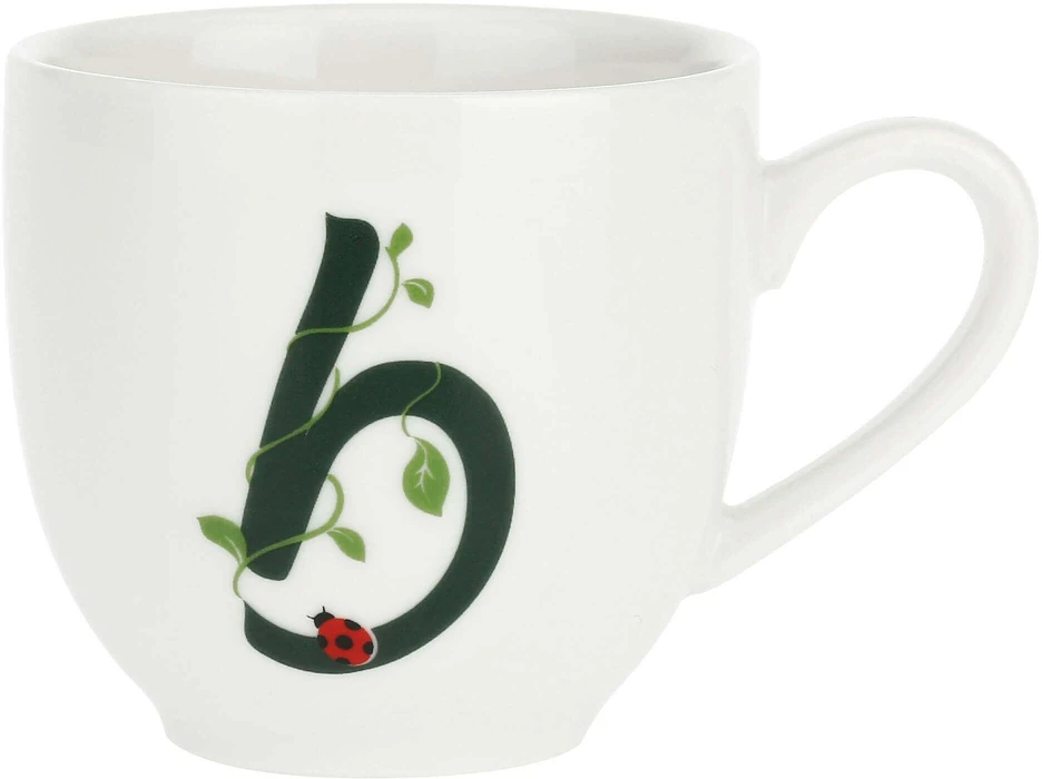 LA PORCELLANA BIANCA SOLOTUA Puodelis ir lėkštė 90 ml, dizainas B