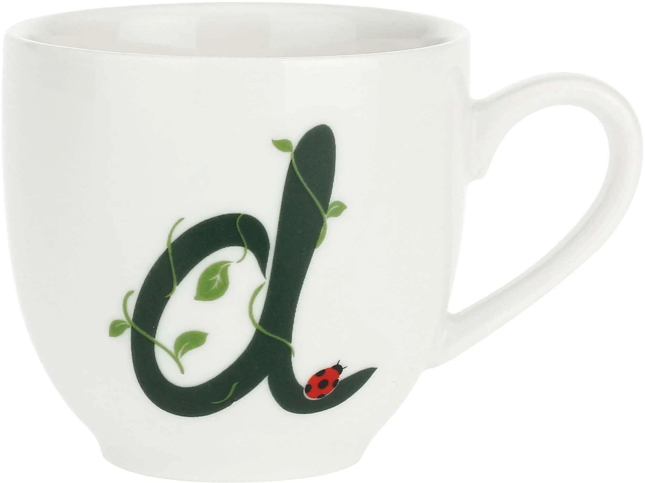 LA PORCELLANA BIANCA SOLOTUA Puodelis ir lėkštė 90 ml, Design D