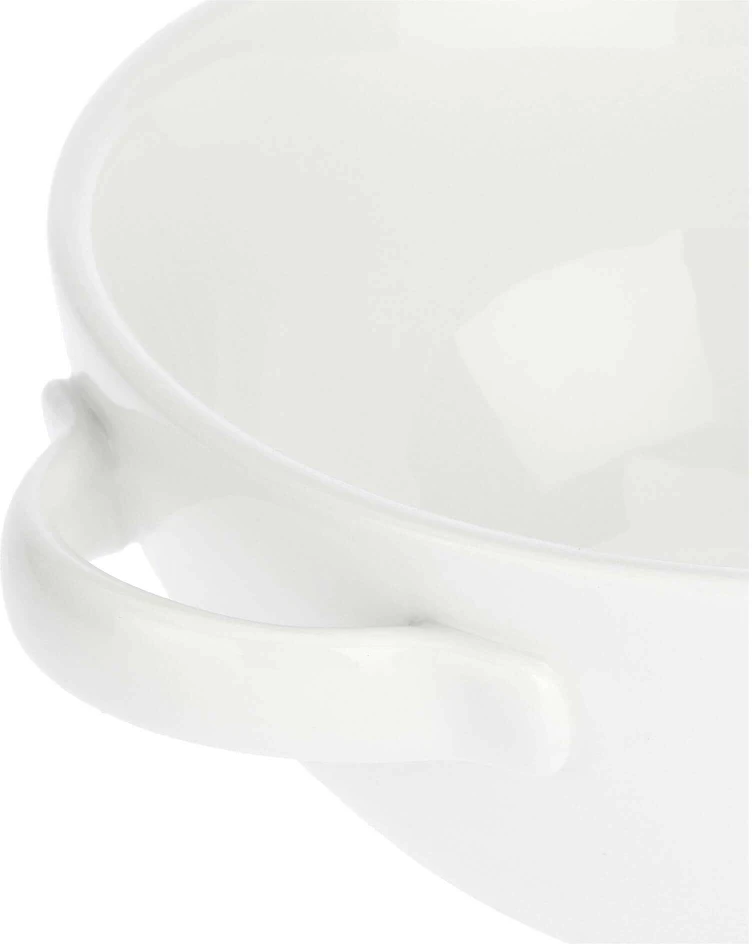 La Porcellana Bianca 4 apvalių terrine kepimo indų rinkinys - baltas, 650 ml