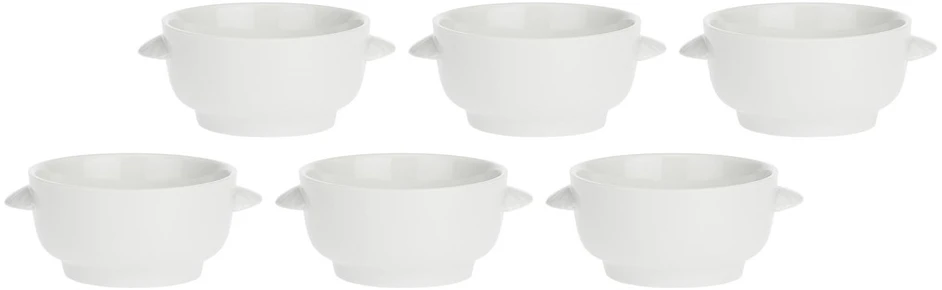 La Porcellana Bianca 6 sriubos dubenėlių rinkinys „Terrine“ – balti, 12,5 cm