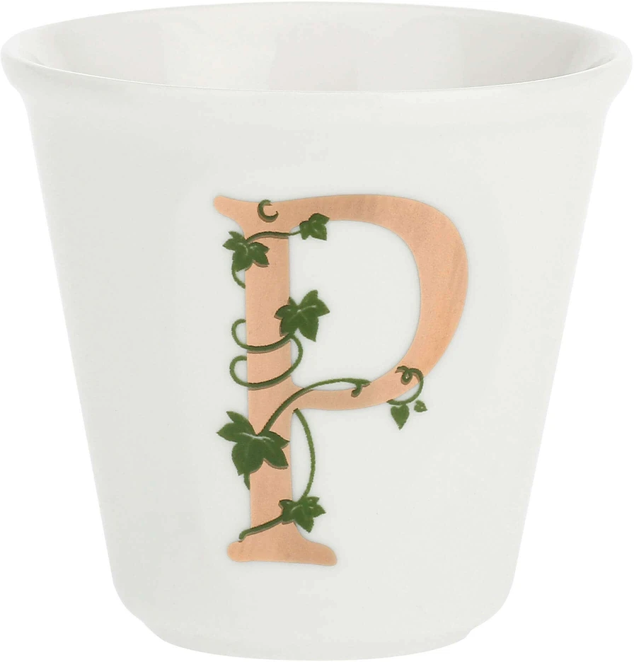 LA PORCELLANA BIANCA UNICO puodelis su šaukštu 75 ml, Pattern P