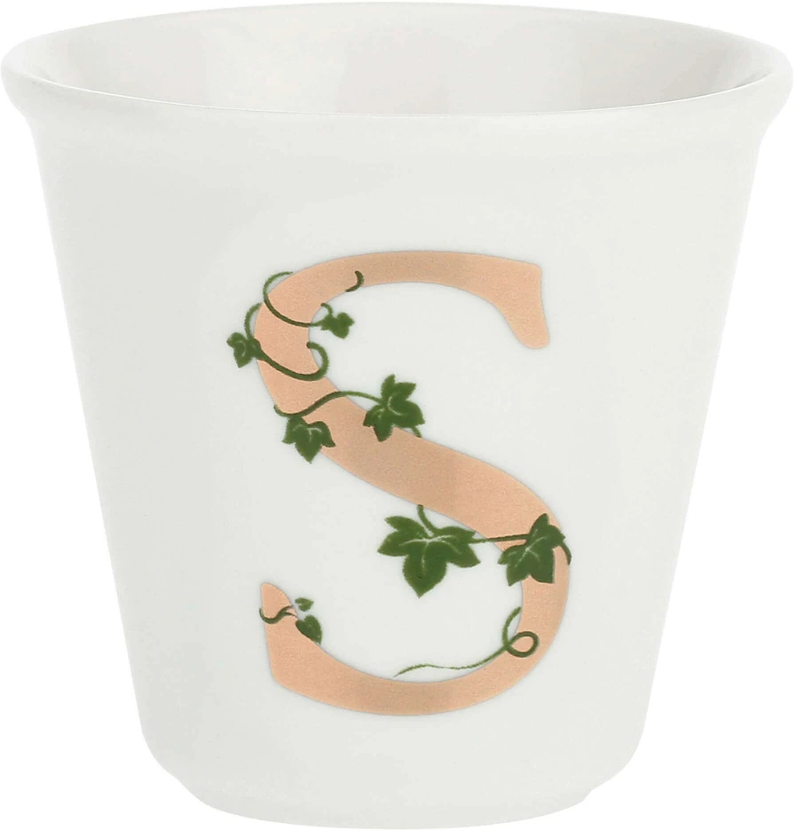LA PORCELLANA BIANCA UNICO puodelis su šaukštu 75 ml, Pattern S