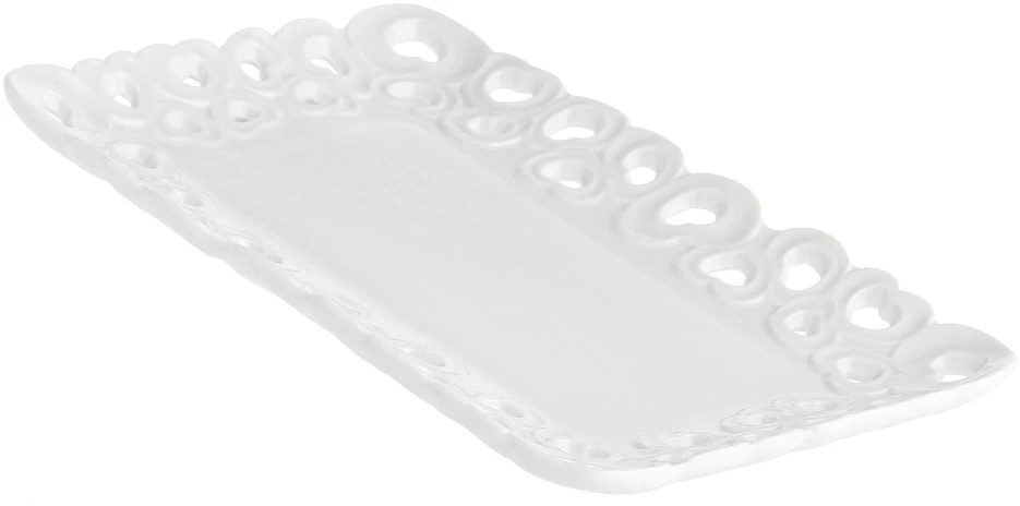 LA PORCELLANA BIANCA VALENTINO Dekoruotas serviravimo padėklas 20 x 13 cm