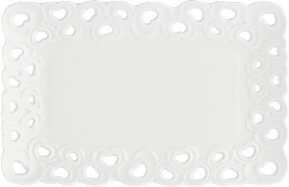 LA PORCELLANA BIANCA VALENTINO Dekoruotas serviravimo padėklas 20 x 13 cm