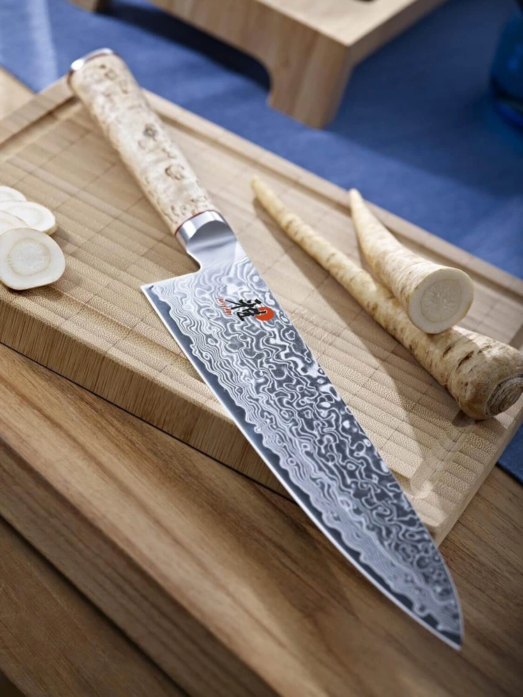 Zwilling Verschiedene MIYABI Gyutoh sidabrinė, Masur beržinė rankena, 200mm