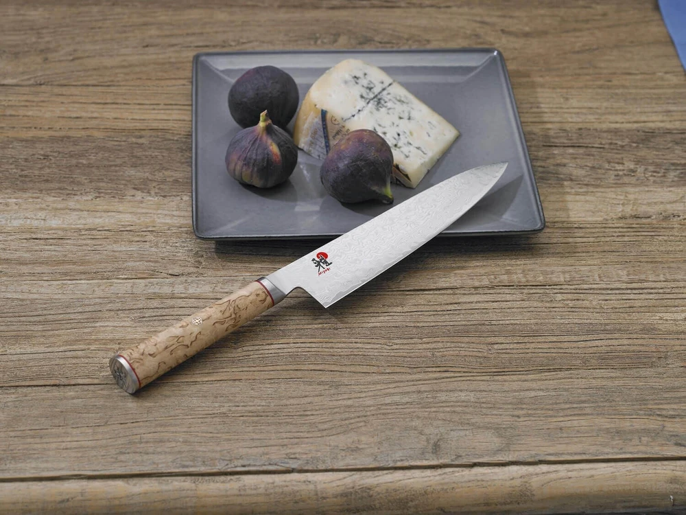 Zwilling Verschiedene MIYABI Gyutoh sidabrinė, Masur beržinė rankena, 200mm
