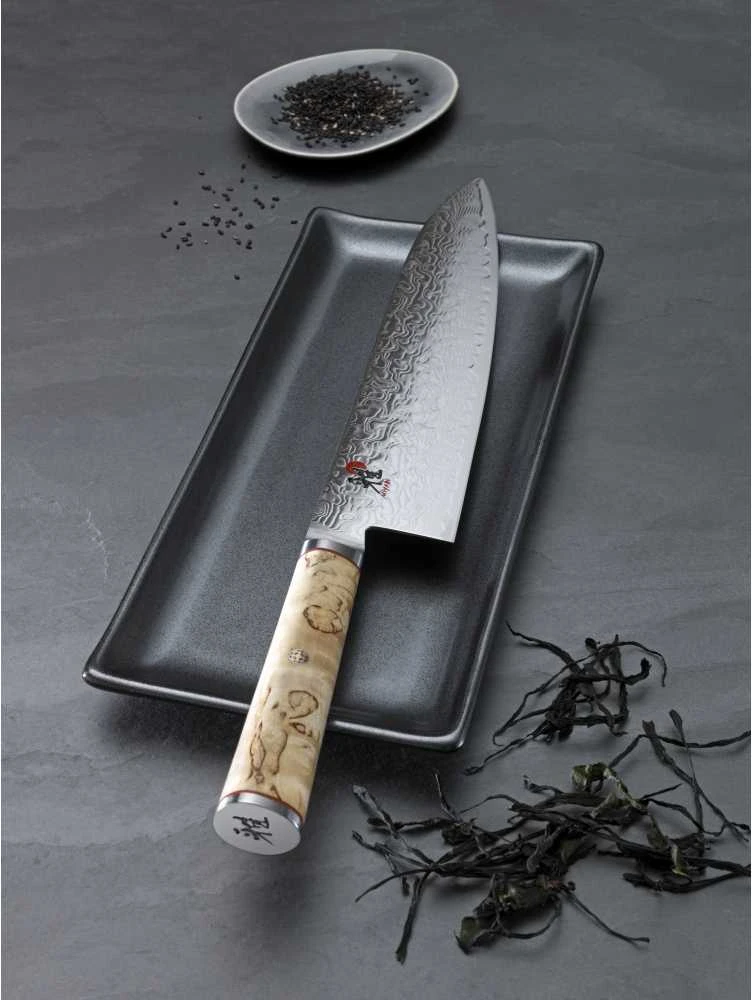 Zwilling Verschiedene MIYABI Gyutoh sidabrinė, Masur beržinė rankena, 200mm