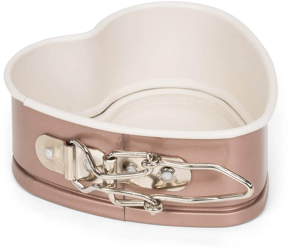 Patisse Širdelės formos patiss Mini 12 cm plieno vario/smėlio spalvos