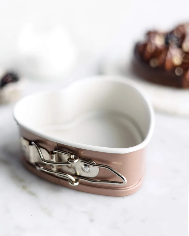 Patisse Širdelės formos patiss Mini 12 cm plieno vario/smėlio spalvos