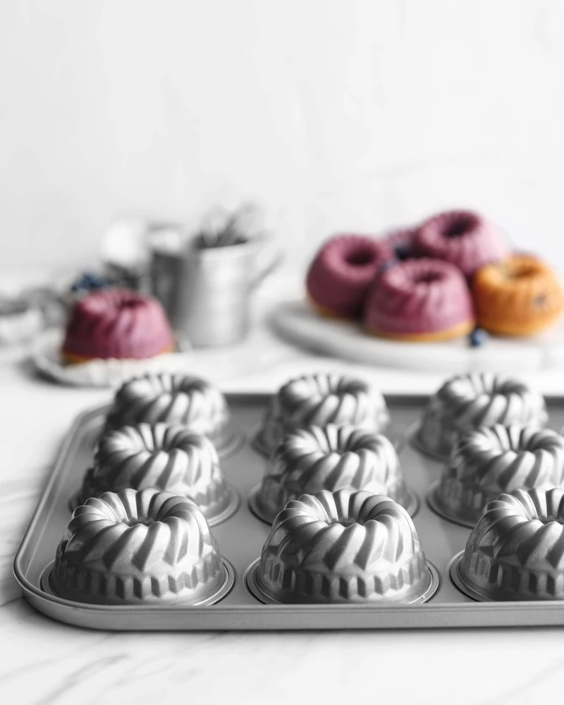 Patisse mini turbano formos 26,5 x 35 cm sidabro plieno 12 skyrių