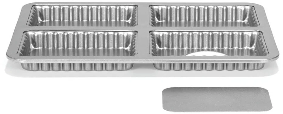 Patisse quiche formos Mini su laisvu dugnu 13 x 8 cm sidabrinio plieno