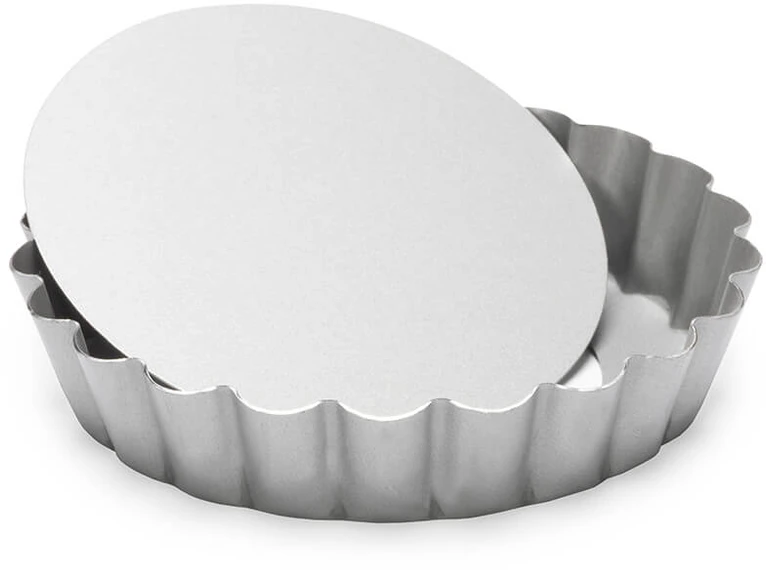 Patisse quiche formos Mini su laisvu dugnu 10 cm sidabro plieno