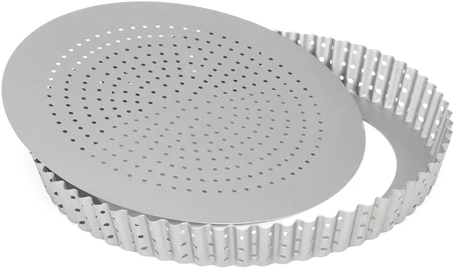 Patisse Perforuota torto forma su nuimamu dugnu 28 cm Sidabrinis viršus universalus