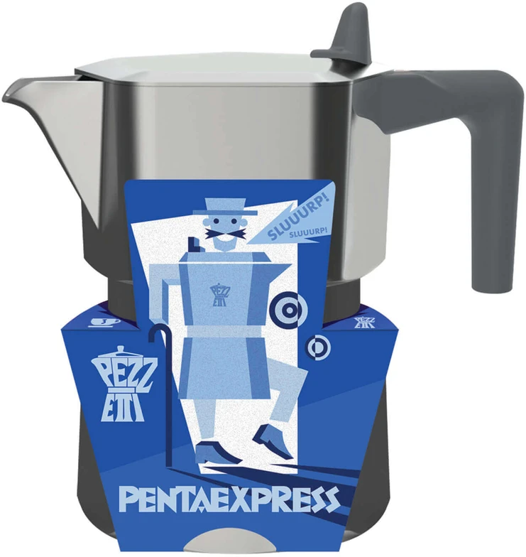 Pezzetti Pentaexpress kavavirė su etikete
