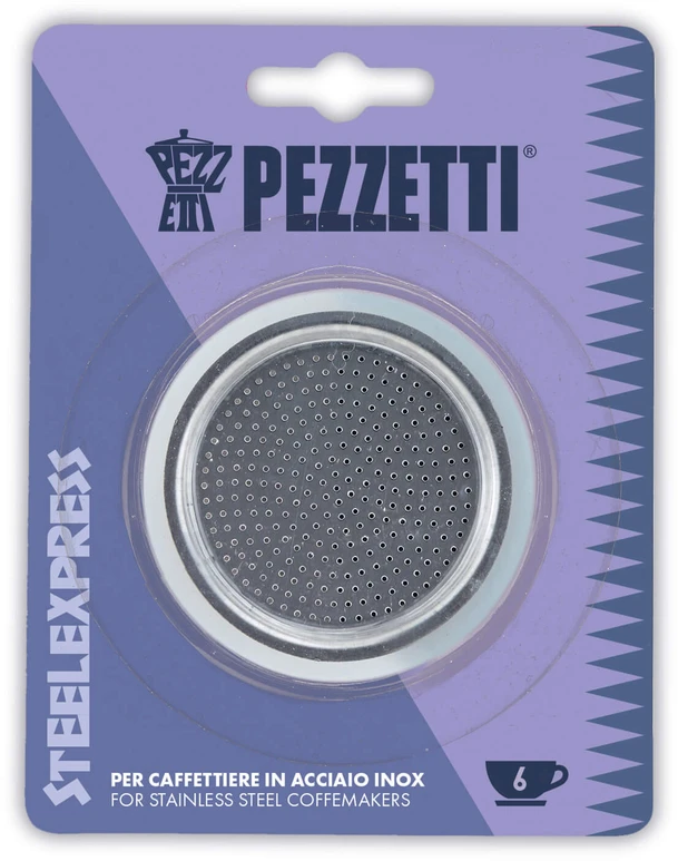 PEZZETTI STEELEXPRESS 2 sandariklių + 1 kavos virimo filtro rinkinys (6 puodeliams)