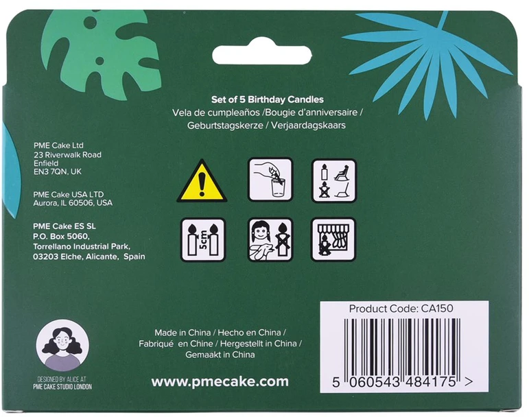PME 4 dinozaurų žvakių rinkinys