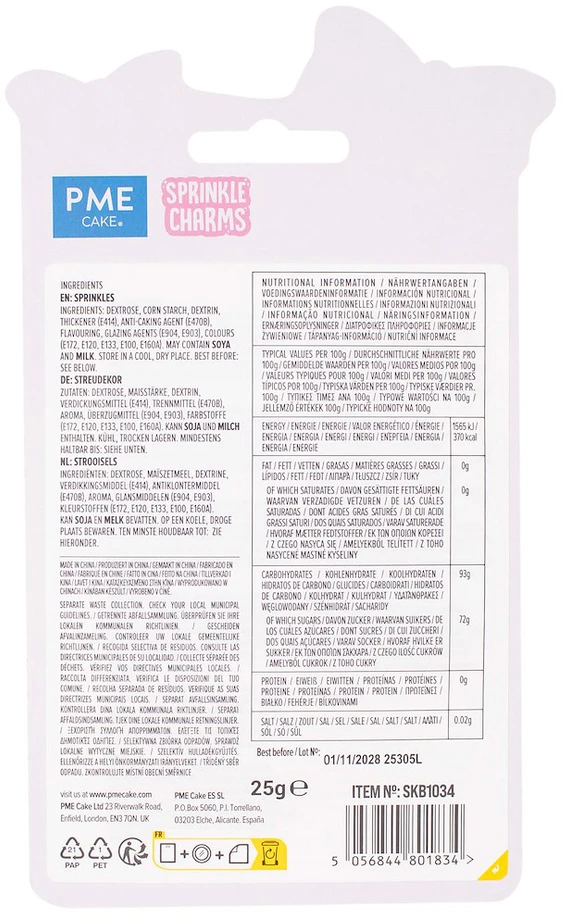 PME cukraus dekoracijos pasteliniai kaspinai 25 g