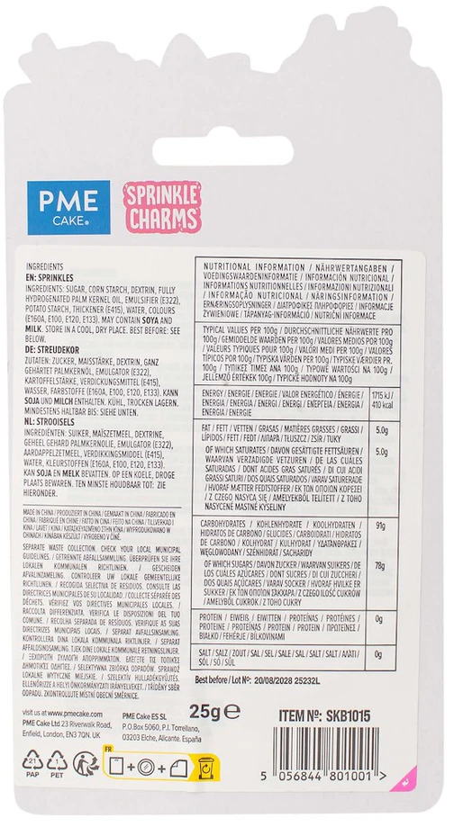 PME cukraus dekoracijos Drugeliai ir gėlės 25 g