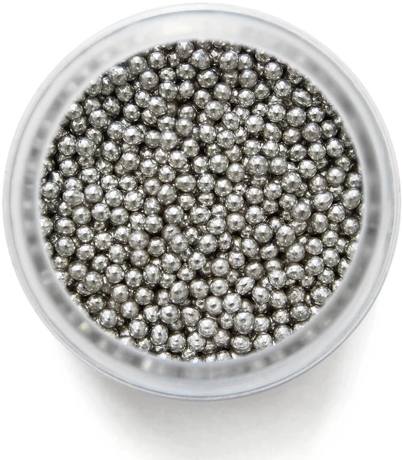 PME cukraus dekoratyviniai perlai 25 g 8 mm, sidabriniai