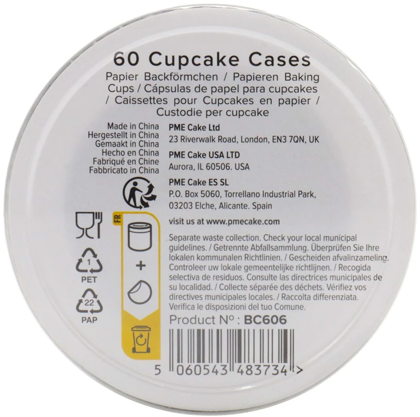 PME Cupcake kepimo puodeliai (60 vnt.) Juodi
