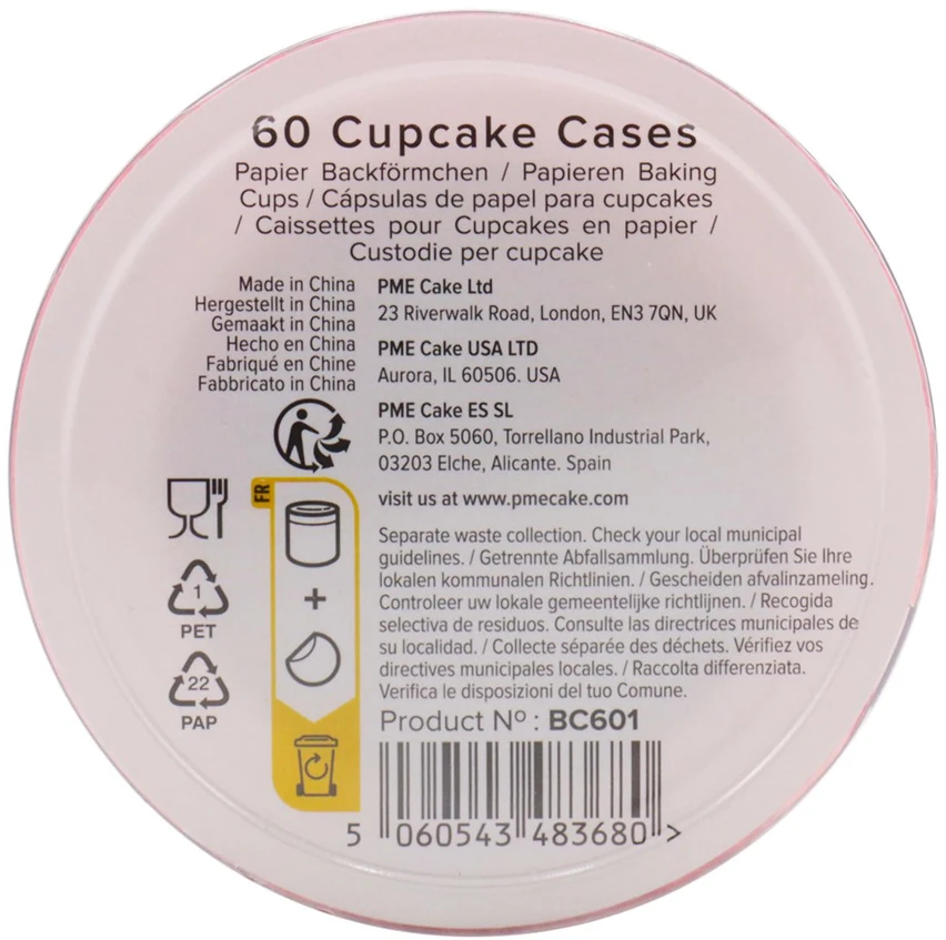PME Cupcake kepimo puodeliai (60 vnt.) Rožiniai