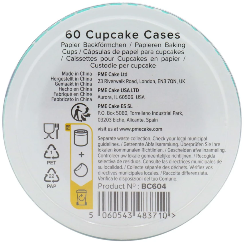 PME Cupcake kepimo puodeliai (60 vnt.) Žali
