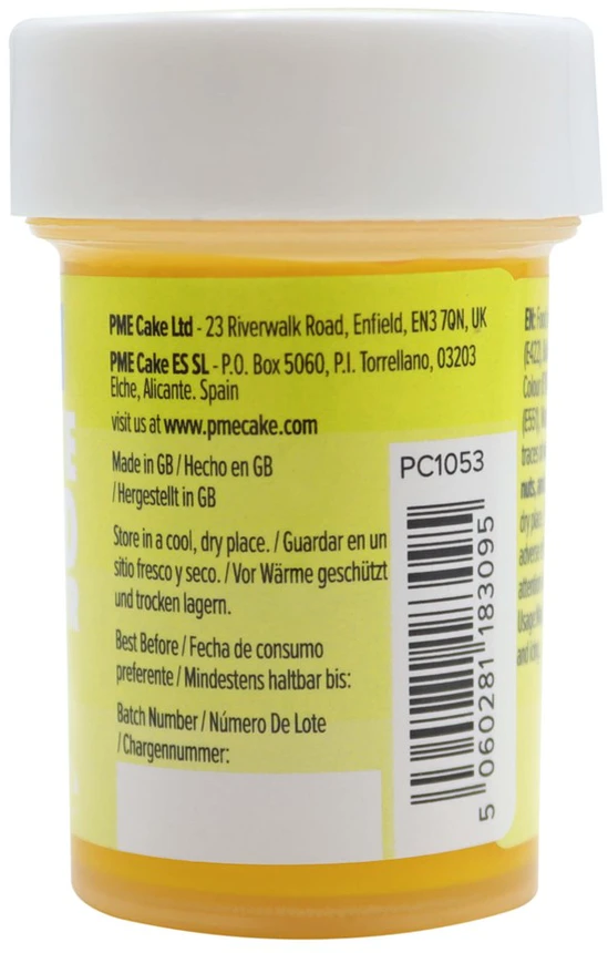 PME Geliniai maistiniai dažai 25g - Geltona