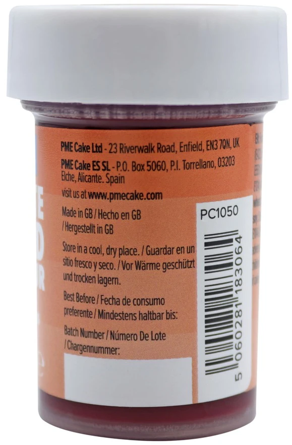 PME Geliniai maistiniai dažai 25g - Oranžiniai